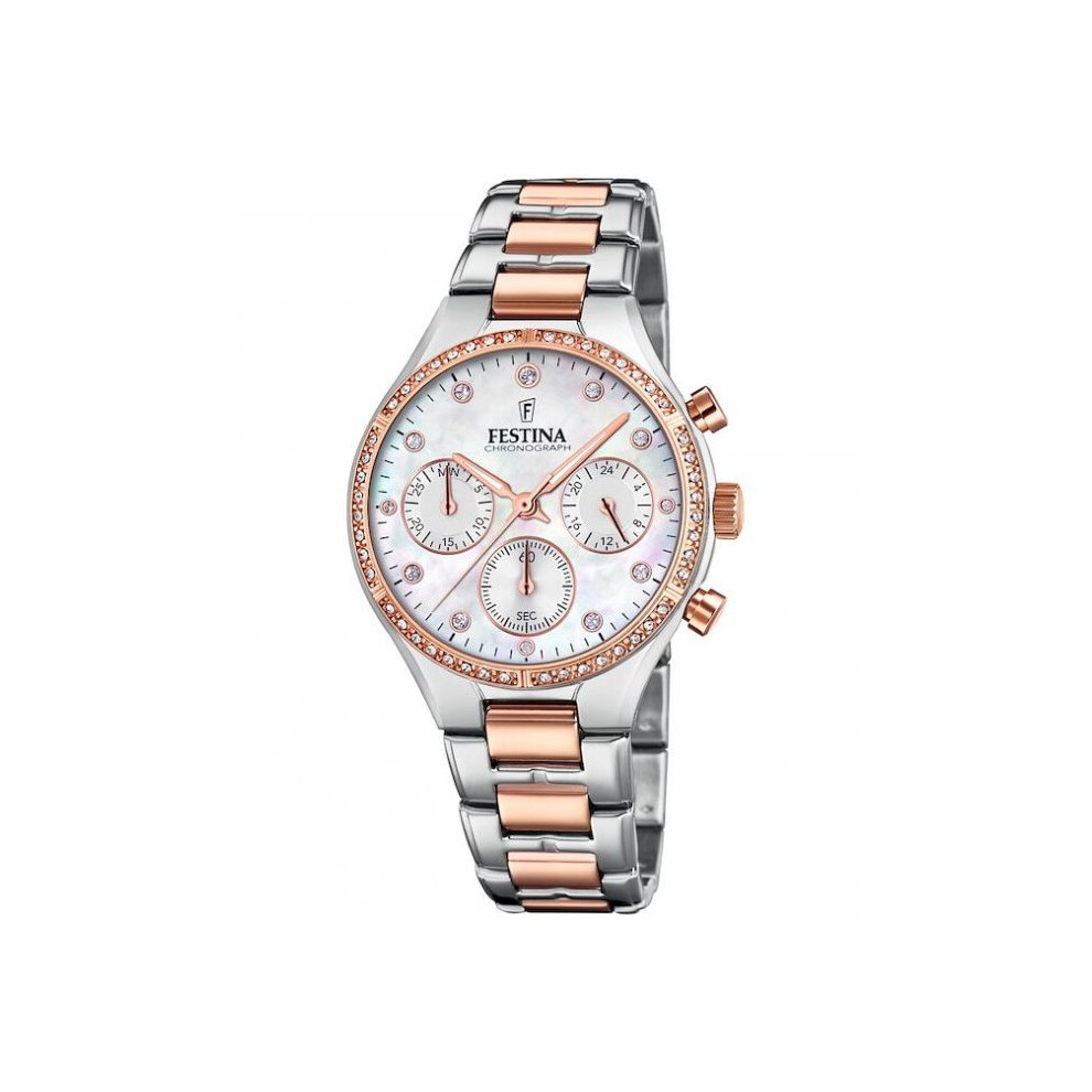 New Festina Women's Watch F20403/1 Chronographs Silver