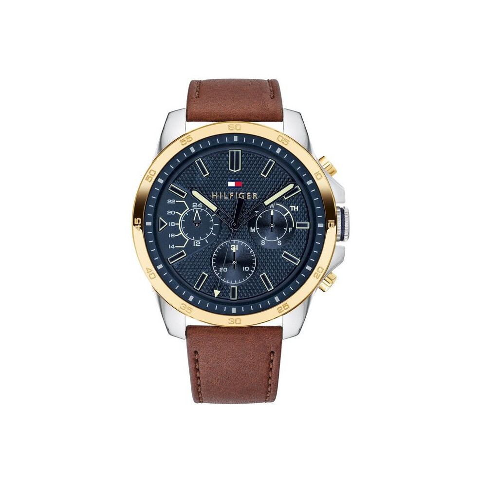 Tommy Hilfiger Analogue Multifunction Quartz Watch for Men with Silicone, Stainless Steel or Leather Bracelet, Day & Date Sub-Dials, 5ATM Water Resistant - Image 3