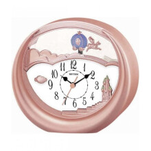 Rhythm Mantel Clock Rose Gold Colour Flying Carriage Pendulum Quartz 4SG719WD13