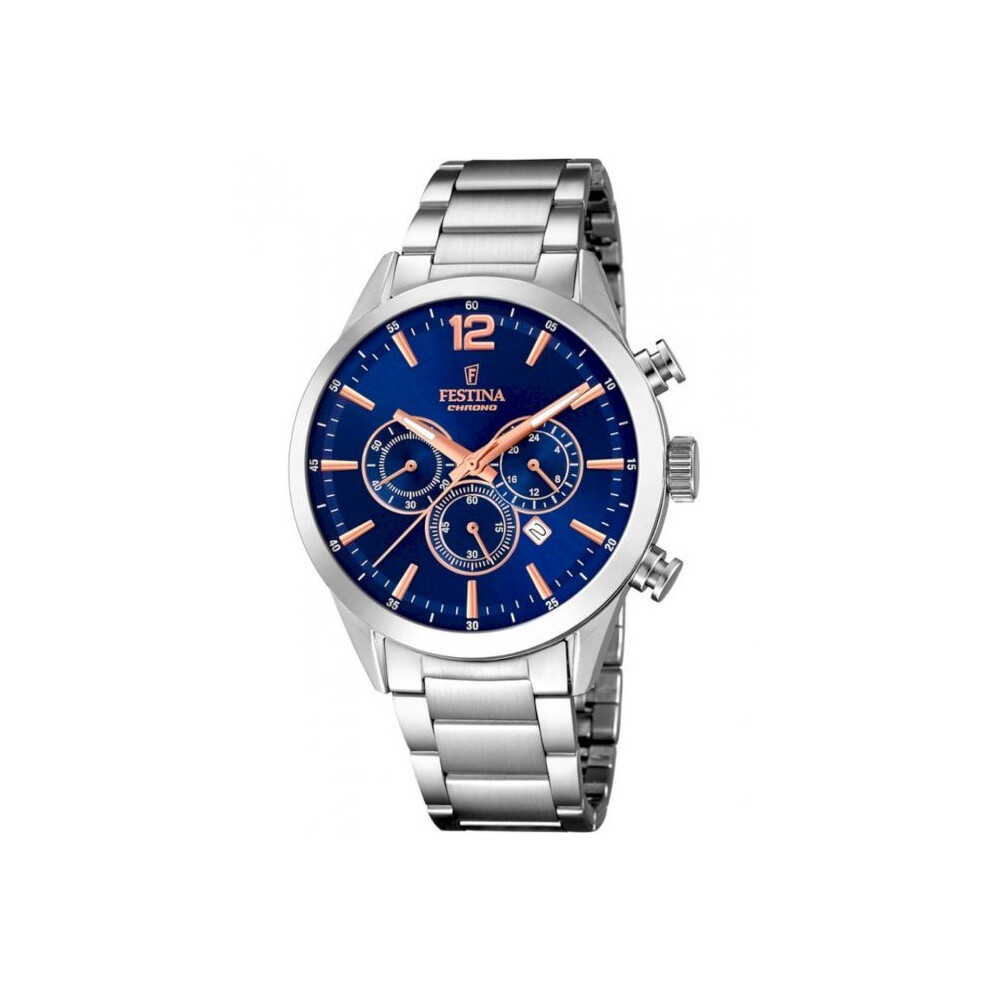 New Festina Men's Watch F20343/9 Chronographs Blue