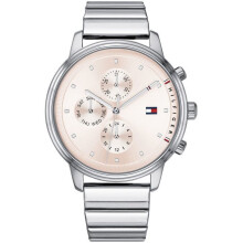 Tommy Hilfiger Ladies Blake Casual Sport Watch 1781904 - Pink Dial, Silver Stainless Steel, Quartz, 3 ATM