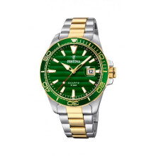 Herenhorloge - Festina - F20362/3 - Bicolor - Quartz - Groene Wijzerplaat - Stalen Band
