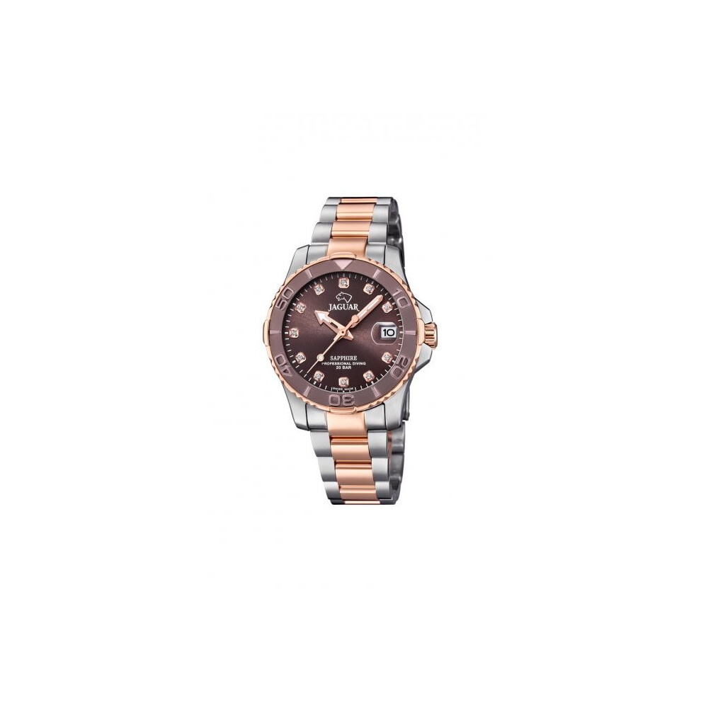 Jaguar Swiss Watches Jaguar J871/2 Executive Ladies' Analog Watch - Brown Dial, Bronze-Tone Stainless Steel Case, Sapphire Glass, 25Mm, 20 Atm