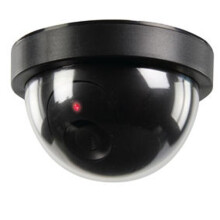 Svart domkamera (dummy) / falsk CCTV-övervakningskamera / inomhusmonterad kamera.