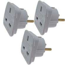 UK to Korean Kuwait Laos Lebanon Travel Adaptor Plug 2 Pin Adapter CE Approved