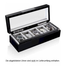 Heisse & Söhne - Uhrenbox - Executive 5 Schwarz- Grau 70019-56