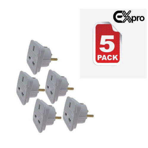 UK to Cape Verde Channel Islands Travel Adaptor Plug 2 Pin Adapter CE
