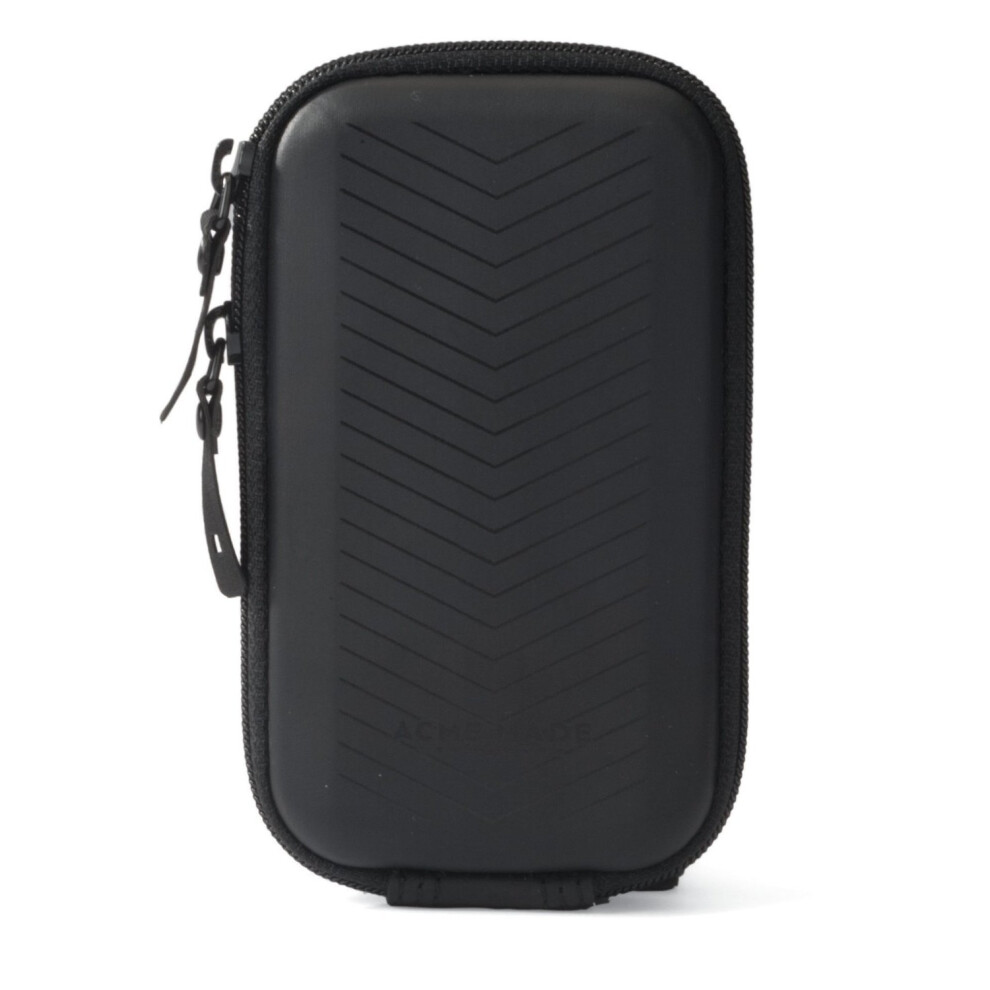 Black Compact Universal Hard Shell Zip Case For Small Digital Camera Sony Canon