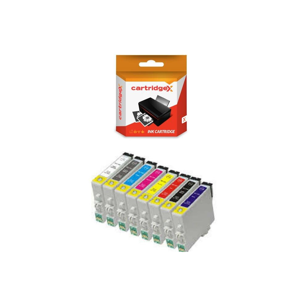 Compatible 8 Ink Cartridge Set Compatible With Epson Stylus Photo R1900 5057666444797