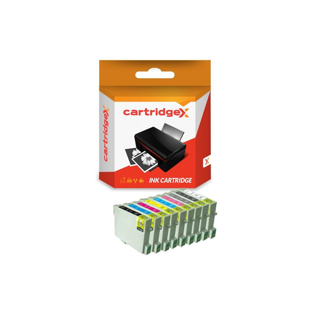 Compatible 8 Ink Cartridge Set For Epson Stylus Photo R1800 R800 Printer Black 5057666360141