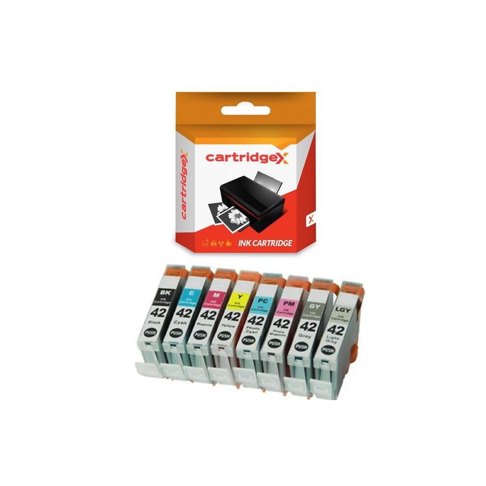 Compatible 8 Ink Cartridge Set For Canon Cli-42 Pixma Pro-100 Pro-100S Printer 5057666365122