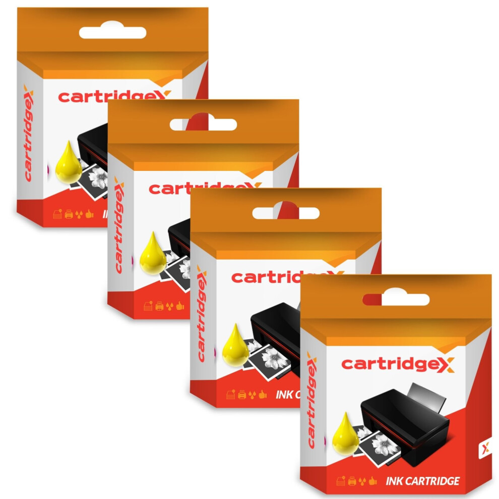 Compatible 4 High Cap Ink Cartridges For 364XL Photosmart Premium C309h C309n C310 Yellow 5057666421286