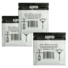 3x Gervin GV9 Wine Yeast 5g Aromatic White Fruity Wines 5-23L