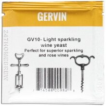 Gervin GV10 Wine Yeast 5g Sachet - Light/Superior Sparkling Champagne, Dessert & Rose Wines - Homebrew