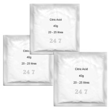 3x Citric Acid 40g (25L) sachet - for Homebrew Wine & Cider making
