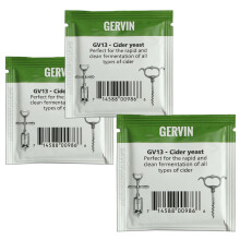 3x Gervin GV13 Cider Yeast 5g Premium Quality Apple and Pear Ciders 5-25L