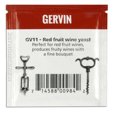 Gervin GV11 Wine Yeast 5g Sachet - Red Fruit / Blackberry & Elderberry Wines - Homebrew