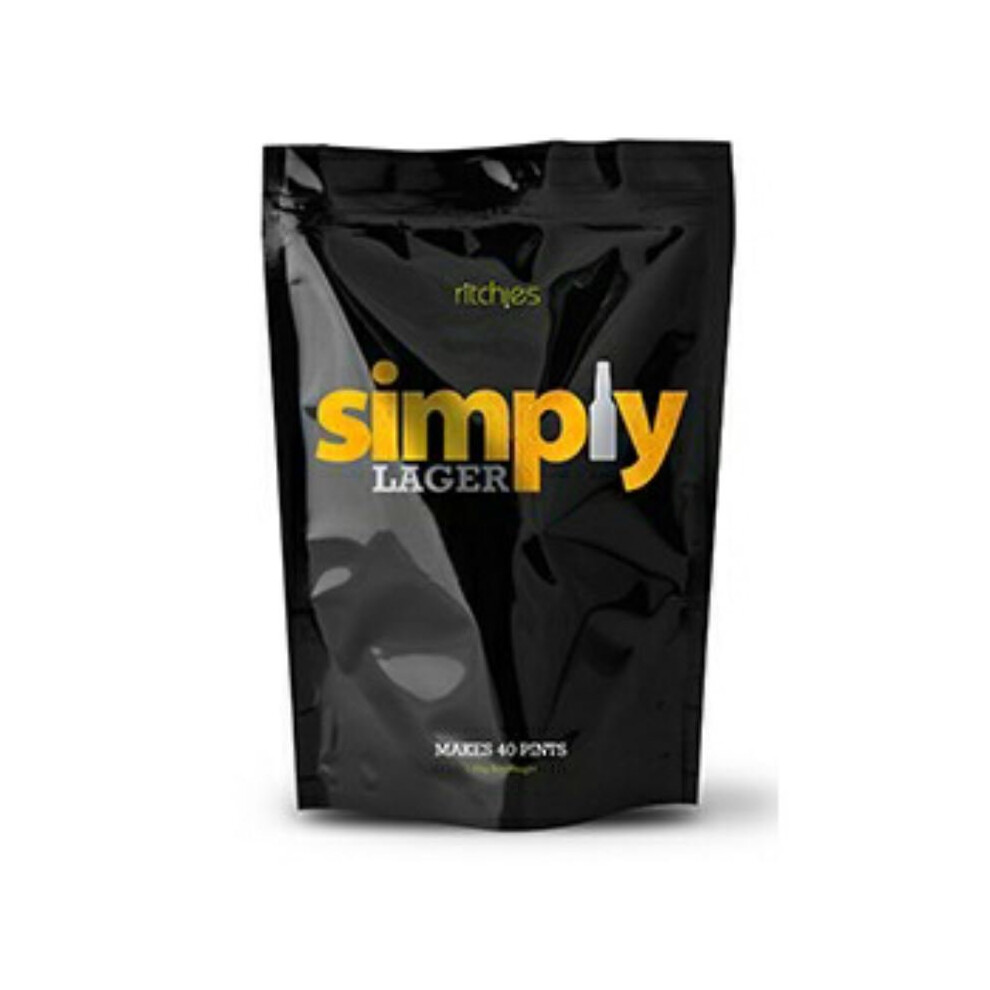 Simply Lager Beer Kit (40 Pint) 1.8Kg - Homebrew Golden/Light