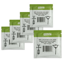 5x Gervin GV1 Wine Yeast 5g General Purpose Universal 5-25L