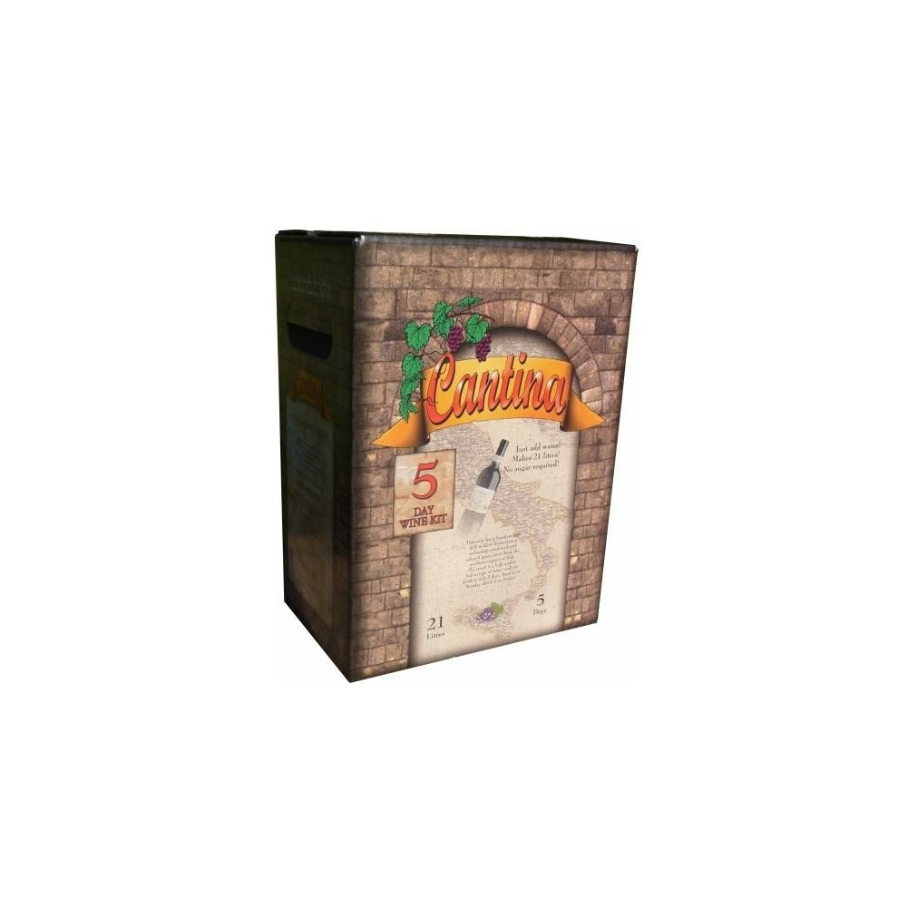 Cantina 5 Day Wine Kit Shiraz Merlot 21L Homebrew Winemaking No Sugar Required