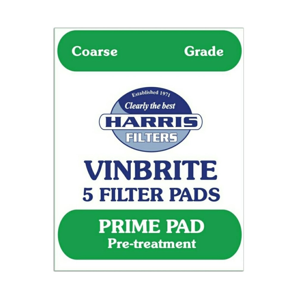 Harris Prime Pre-Filter Pads 5-pack Use with Harris Vinbrite MK3 Filter Kit