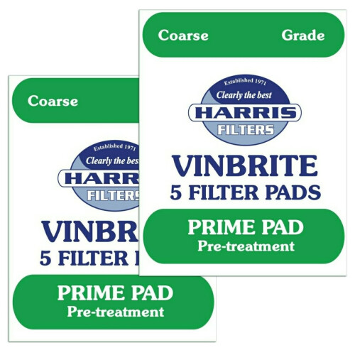Harris 2x Harris Prime Pre-Filter Pads 5-pack Use with Harris Vinbrite MK3 Filter Kit