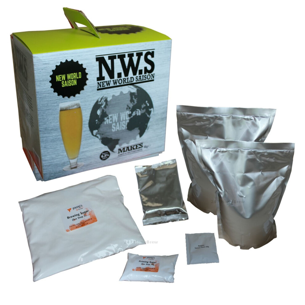 Youngs American New Worls Saison 4.0kg - NWS - (Just add water) Beer Making Kit - Homebrew
