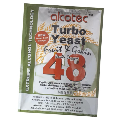 Alcotec 48 Fruit & Grain Turbo Yeast 20% ABV with Double Enzyme 1