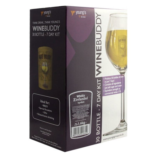 WineBuddy White Zinfandel 30 Bottle - Home brew Wine Making Kit
