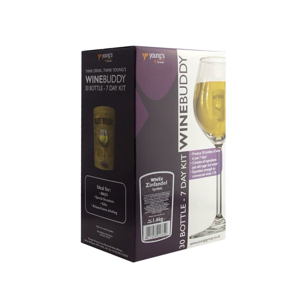WineBuddy White Zinfandel 30 Bottle - Home brew Wine Making Kit