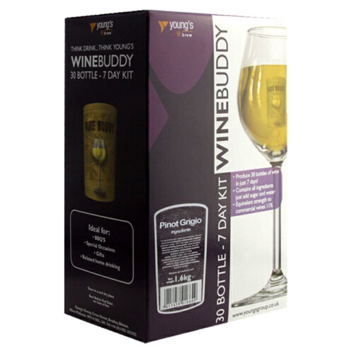 WineBuddy Pinot Grigio 30 Bottle - Home brew Wine Making Kit