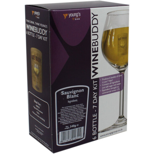 WineBuddy Sauvignon Blanc 6 Bottle - Home brew Wine Making Kit