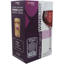 WineBuddy Cabernet Sauvignon 30 Bottle Home Brew Kit (1665) - 23L, Ferments in 7 Days, Includes Concentrate, Yeast Nutrient & French Oak Chips