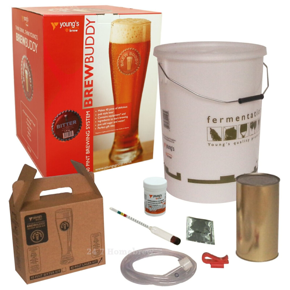 Youngs BrewBuddy 40 Pint Brew System - Bitter Homebrew Beer Making Starter Kit