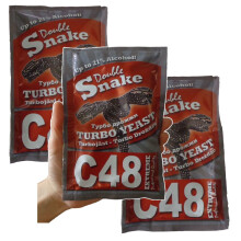 3x Double Snake C48 Turbo Yeast 25L 14%-21% ABV Homebrew Vodka Wash Moonshine