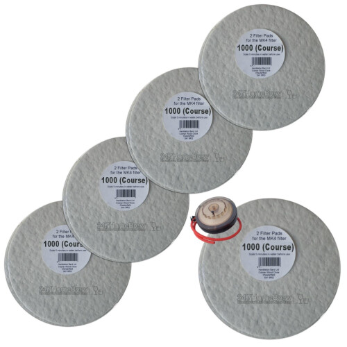 5x Filter Pads 1000 Coarse 2x Pack for the Better Brew MK4 Wine Filter Homebrew