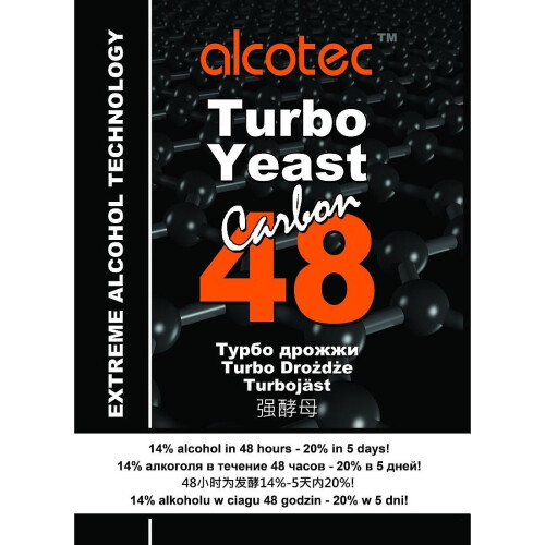 10x Alcotec Carbon 48 Turbo Yeast with Activated Carbon 1