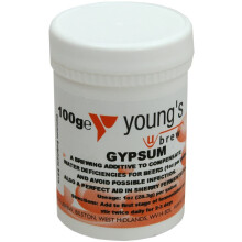 Calcium Sulphate Gypsum 100g Youngs - Home brew Beer & Wine Making Chemicals