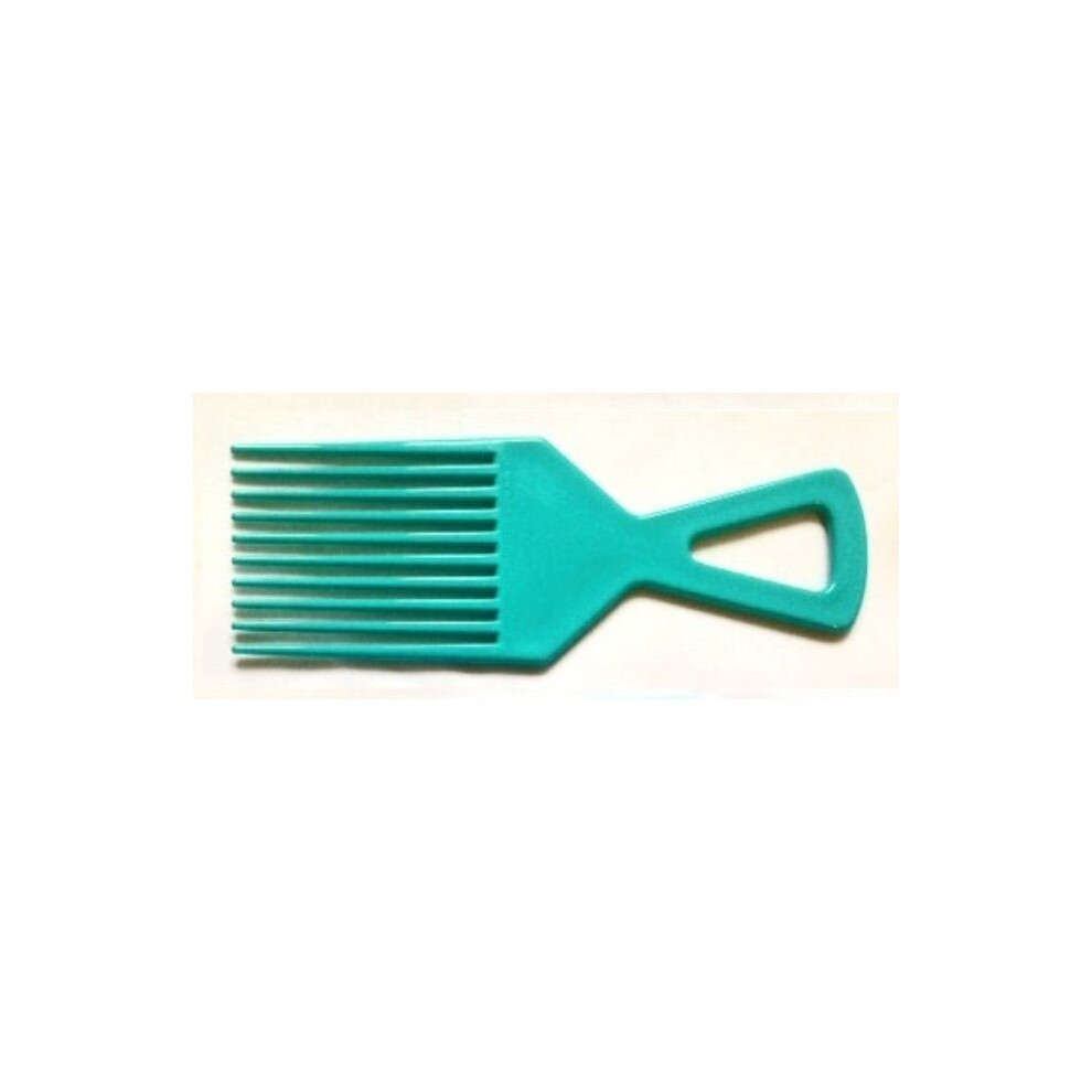 Afro Detangling Comb Triangle Handle [TURQUOISE]