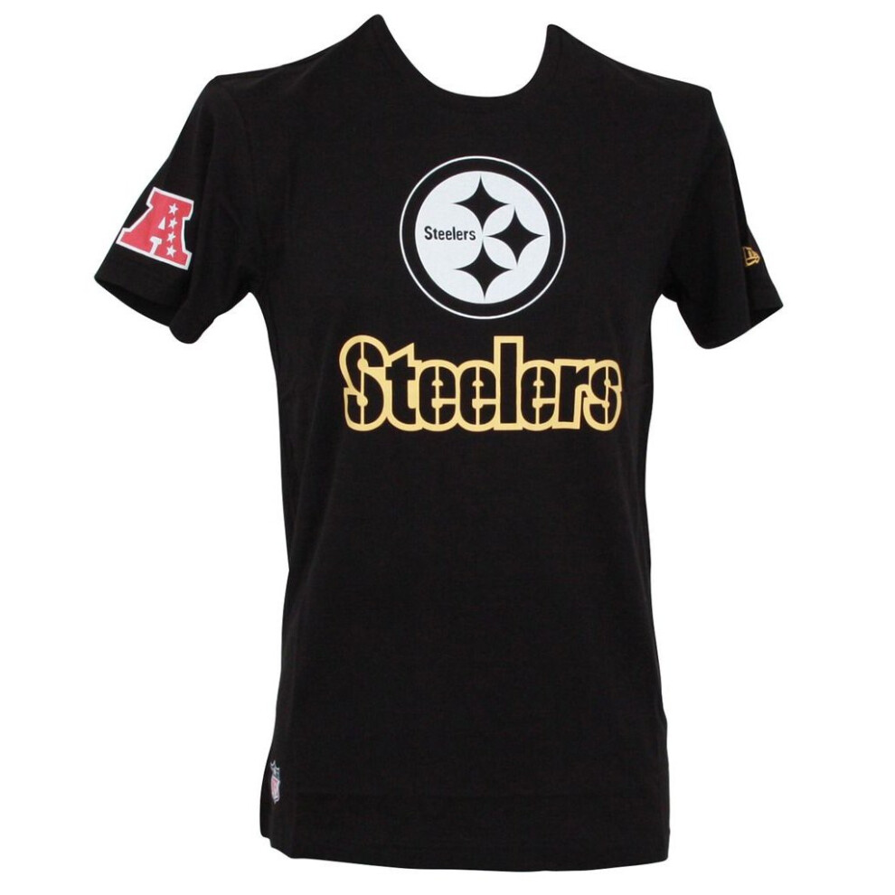 (M) New Era NFL Fan Logo T-Shirt ~ Pittsburgh Steelers