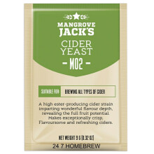 Mangrove Jacks Yeast Cider M02 Craft Series Yeast 9g treats 23L