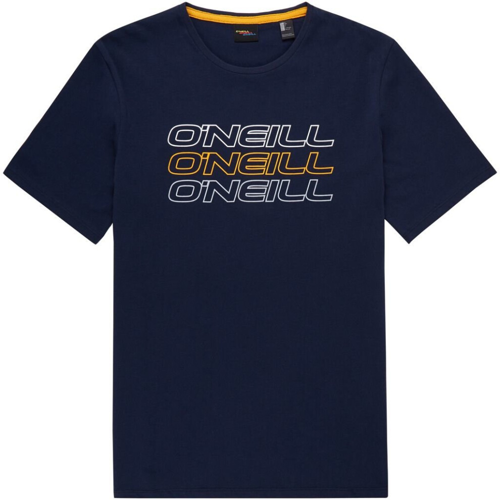 (M) O'Neill Men's T-Shirt ~ Triple Logo blue