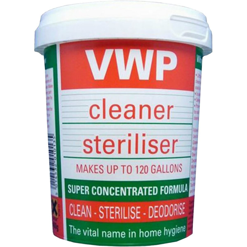 VWP Steriliser Cleaner 400g Homebrew Equipment for Wine Cider & Beer Making Kits