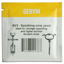 Gervin GV3 Wine Yeast 5g Sachet - Stronger Sparkling & Higher Alcohol Dessert Wines - Homebrew