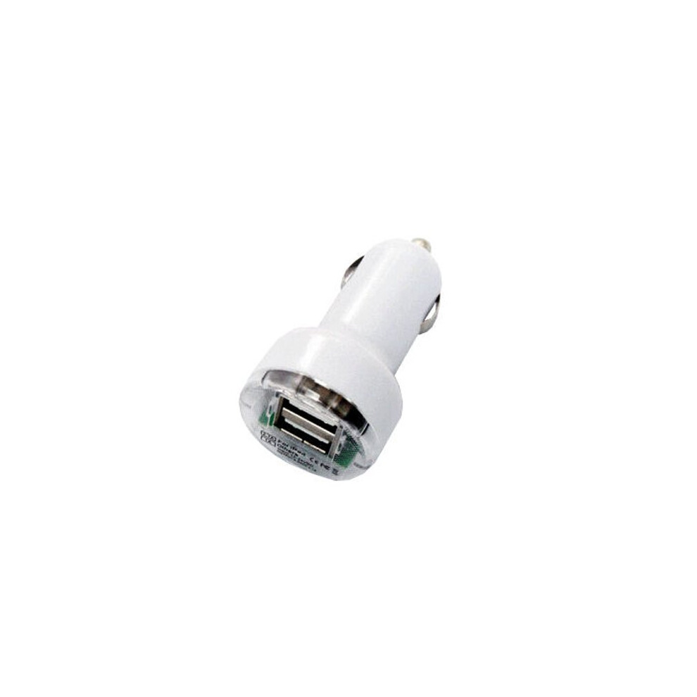5V 2.1A Dual Usb Charger Aux Socket Adapter Outlet For 12V Motorcycle Car White 6016257021105