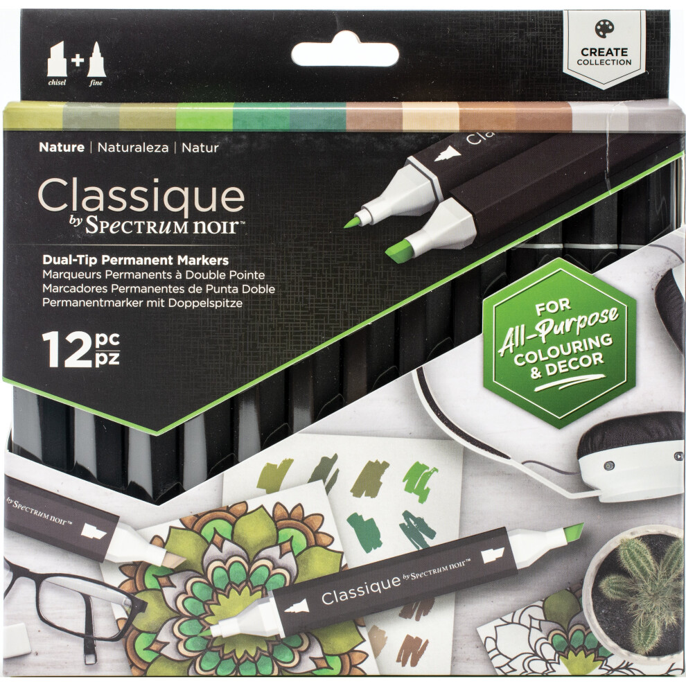 Spectrum Noir Classique Alcohol Markers 12/Pkg-Nature