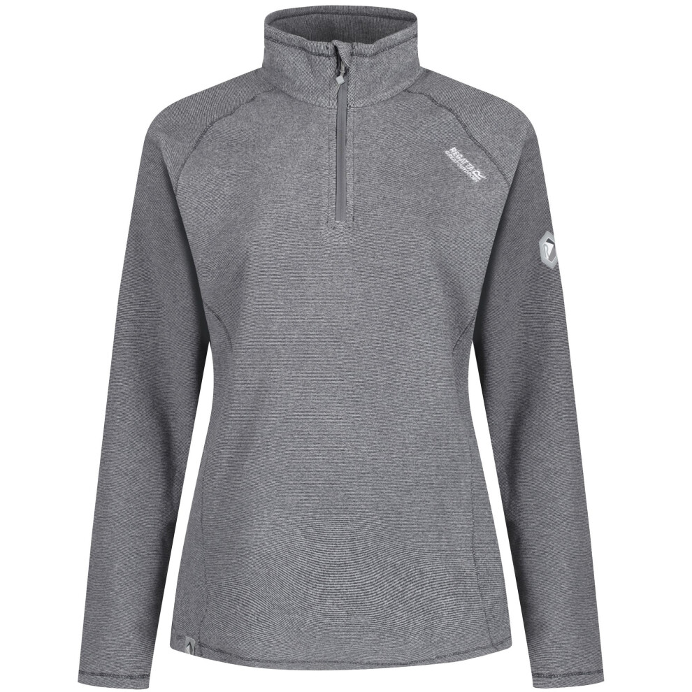 Regatta (12 Uk, Dark Light Steel) Great Outdoors Womens/Ladies Montes Half Zip Fleece Top - Image 2