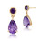 Classic Pear Amethyst Drop Earrings in 9ct Yellow Gold 1
