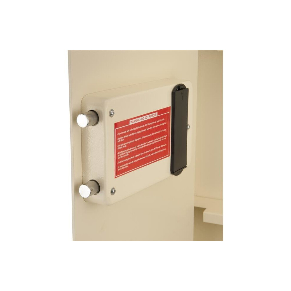 Barska Ax12880 Large Biometric Wall Safe Left Opening, Cream