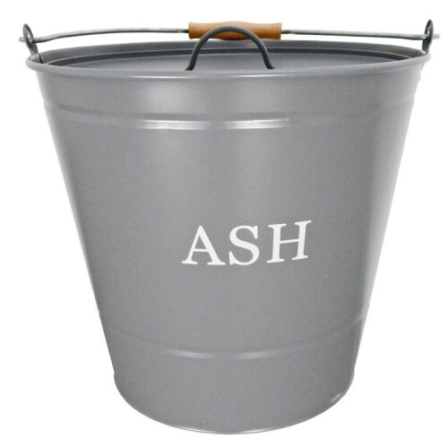 Manor Ash Bucket  With Lid - Grey Large